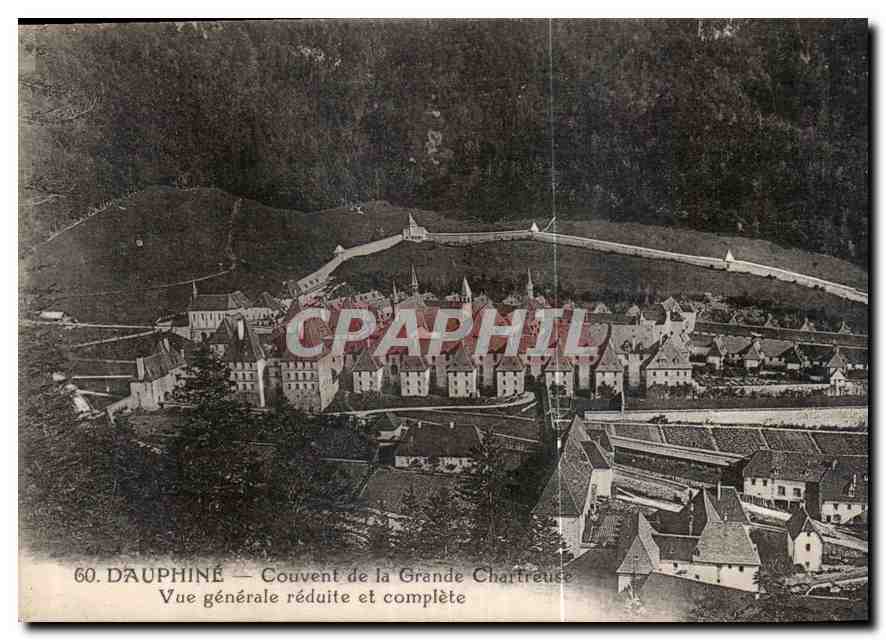 Dauphiné — Couvent de la Grande Chartreuse — Vue générale réduite et complète
