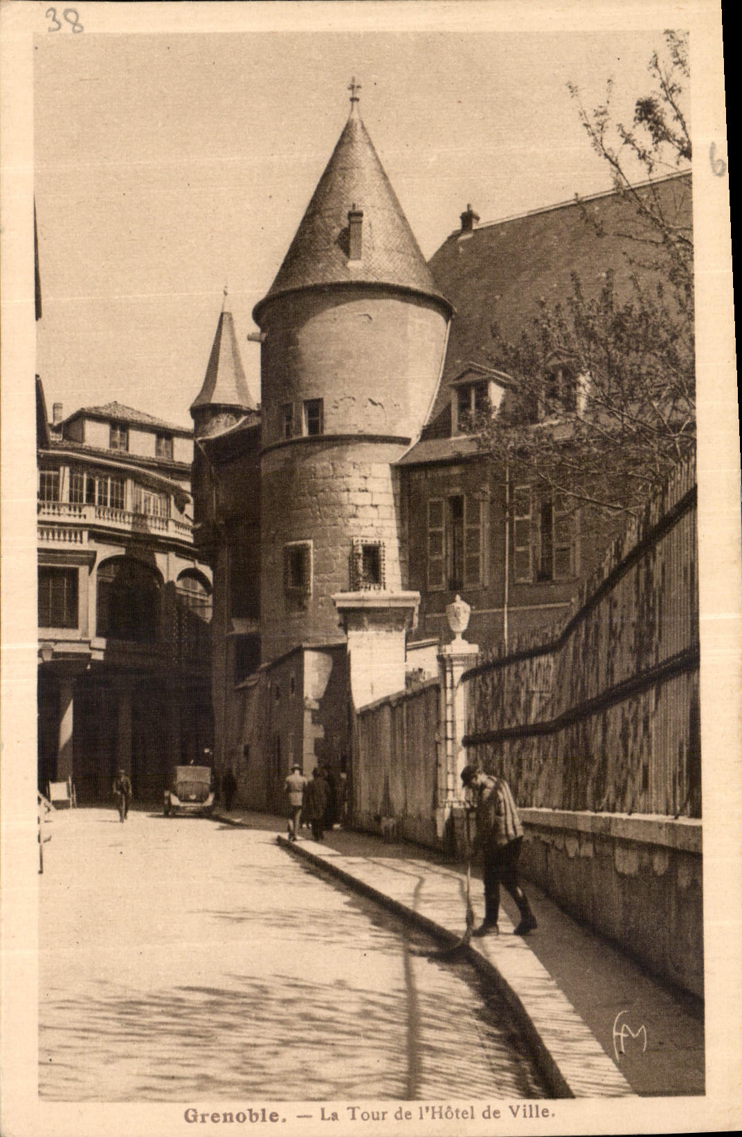 Grenoble — Die Rathaus-Turm — Héloïgrevure d'Art