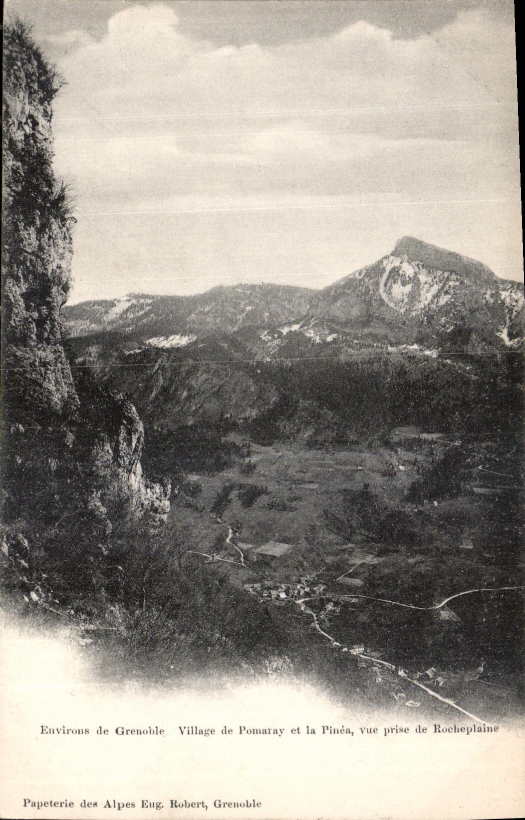 CPA Environs de Grenoble Village de Pomuray et la Pinea Vue prise de Rocheplaine 