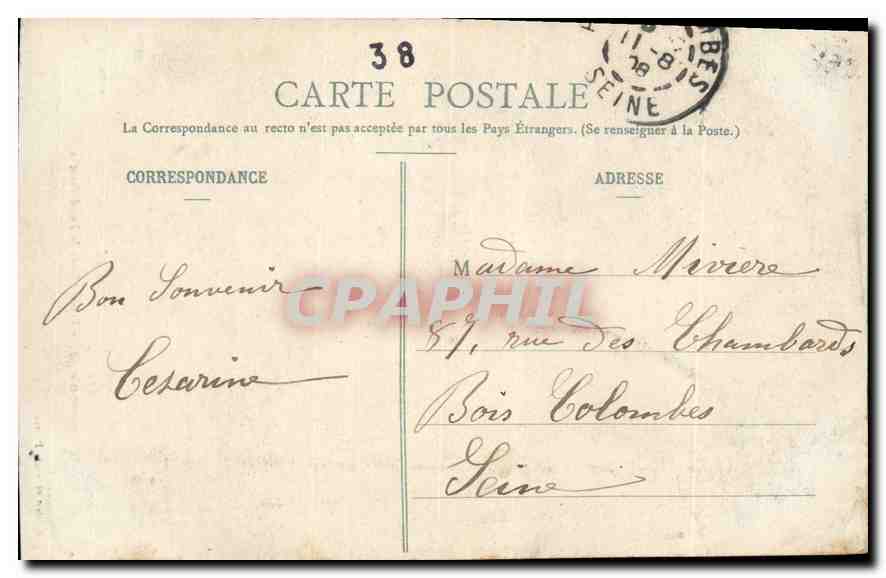 Sassenage - Passerelle de la Fond Fraîche — éditeur Perrin — Verso