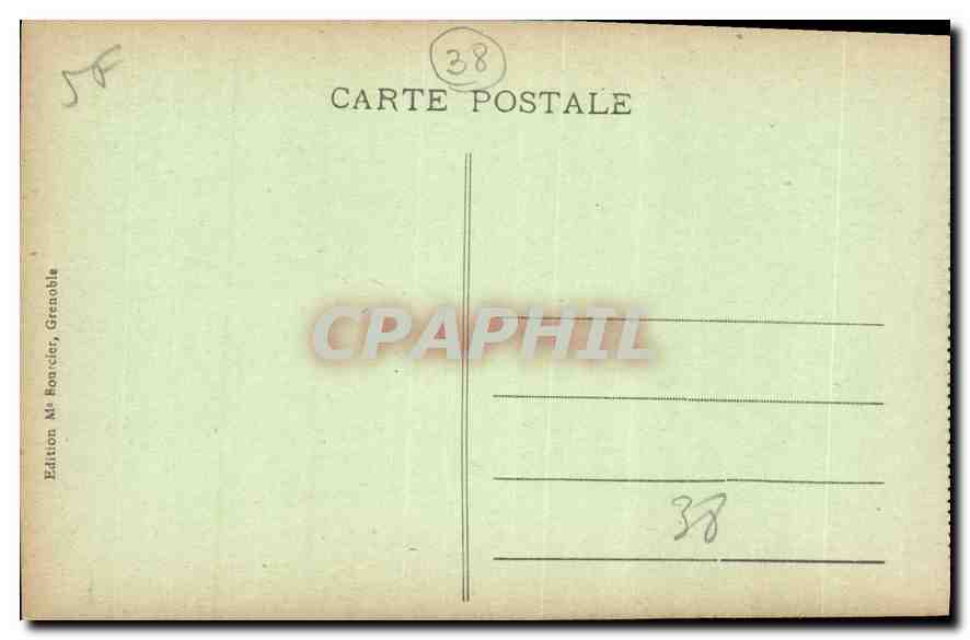 CPA Grenoble La Tronche L'Ile Verre et la Chaine des Alpes  — Rückseite