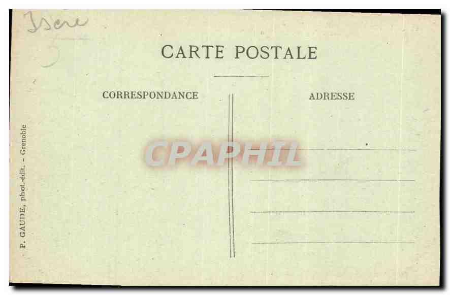 CPA Dauphine Massif de Belledonne Lac du Petit Domenon  — Rückseite