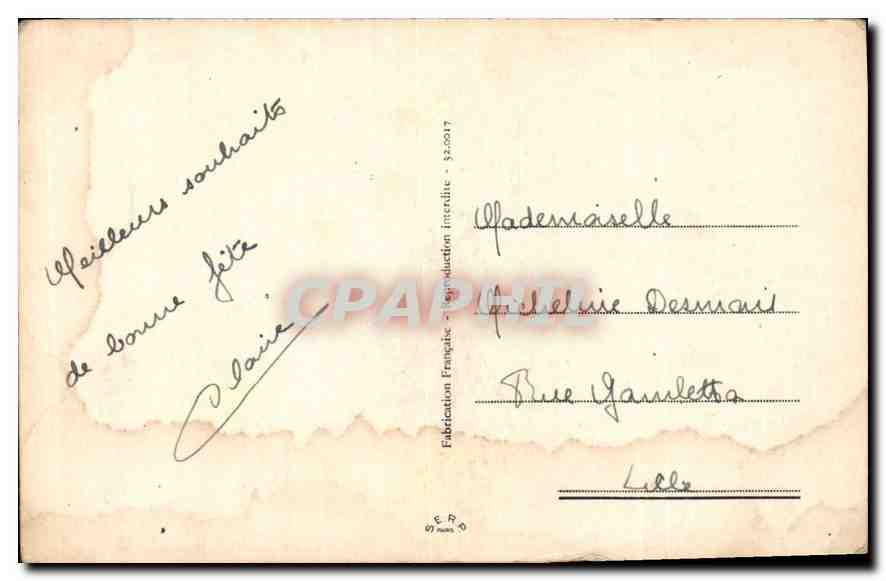 CPA Fleurs — Verso