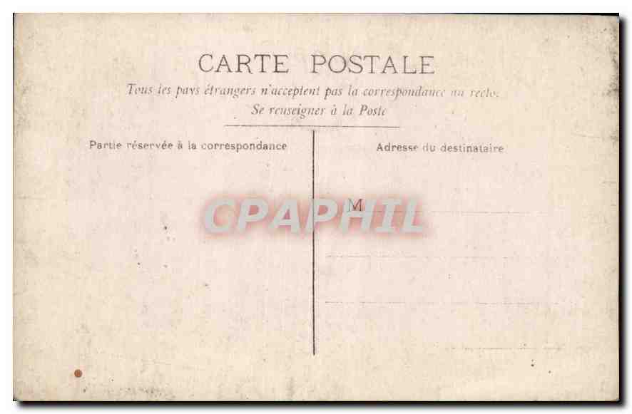 CARTE PHOTO Hommes Village — Verso
