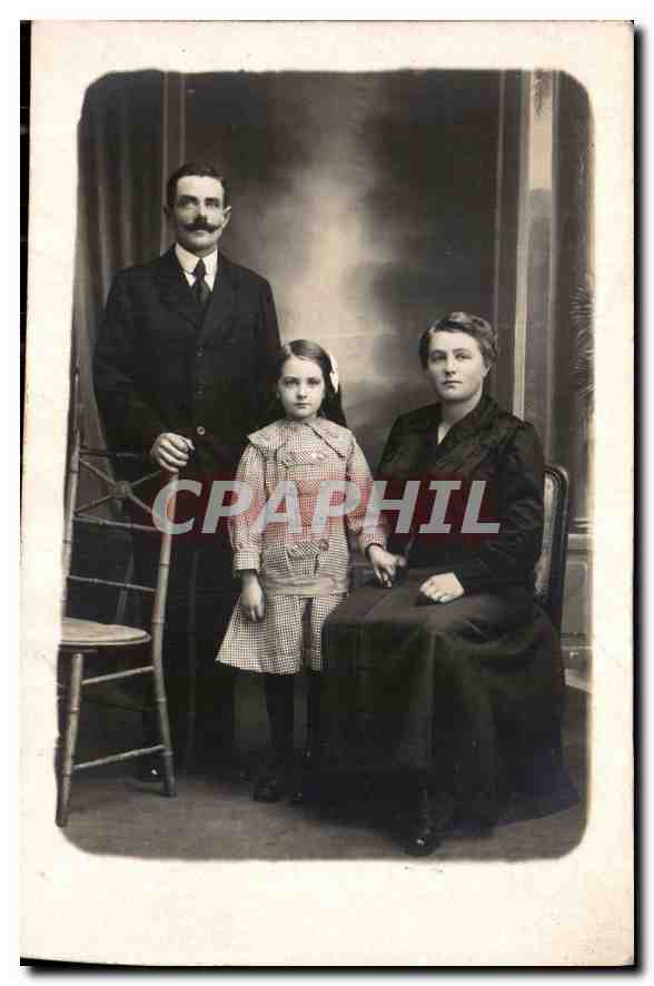 CARTE PHOTO Femme Enfants