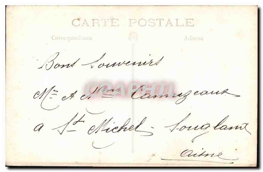 CARTE PHOTO Femme — Verso
