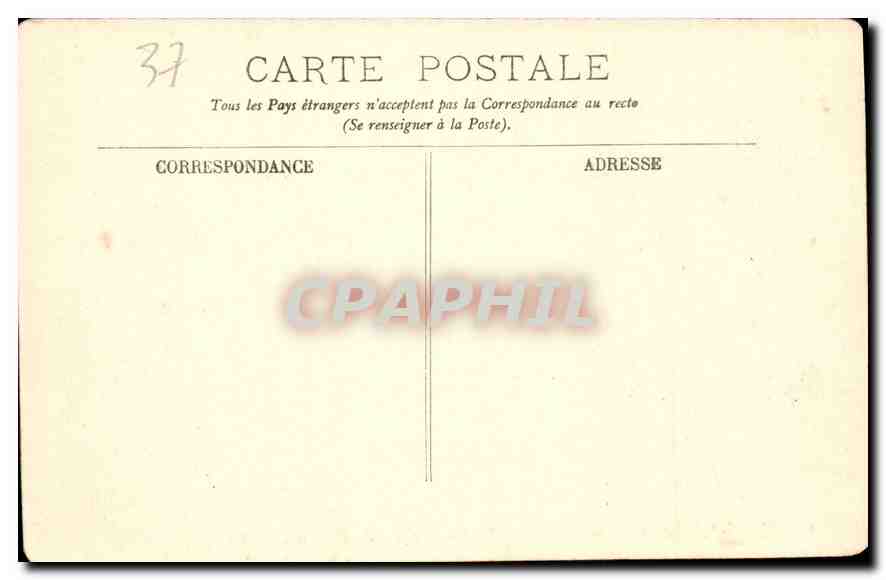 CPA Azay le Rideau Le hateau Le Parc et la Facade Meridionale  — Verso
