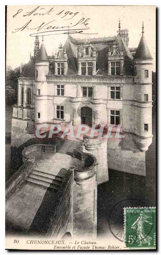 CPA Chenonceaux Le Chateau Ensemble et Facade Thomas Bohier 