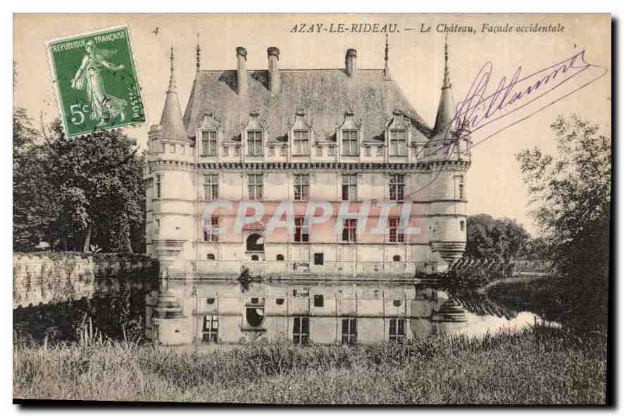 CPA Azay le Rideau Le Chateau Facade occidentale 