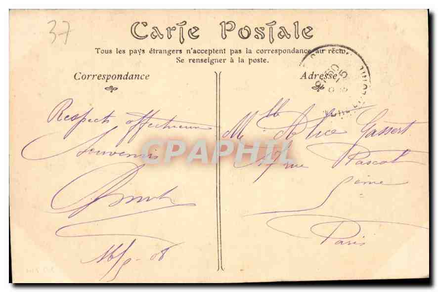 CPA Azay le Rideau Le Chateau Facade occidentale  — Verso