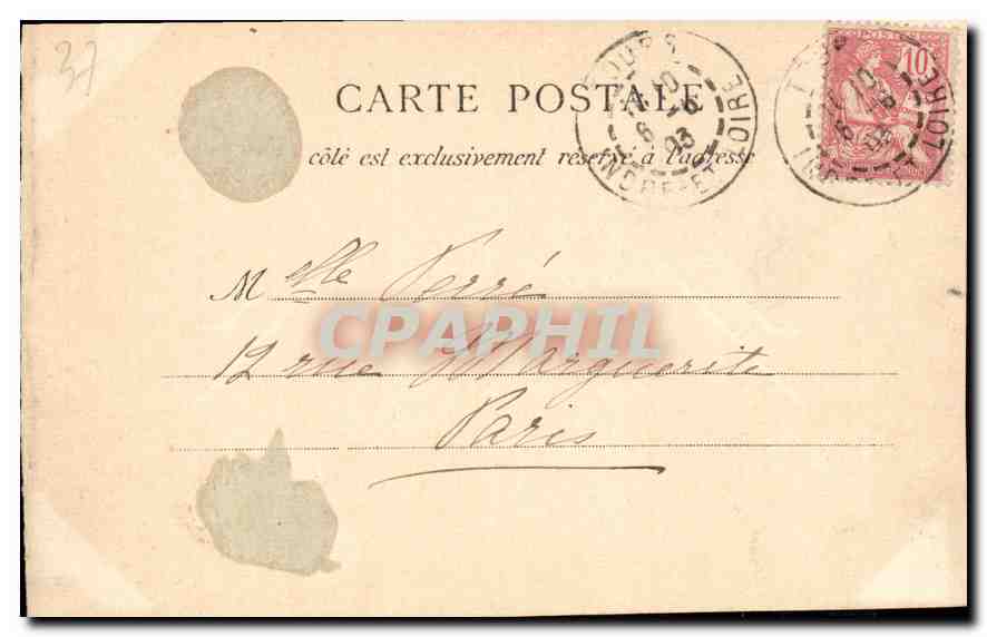 CARTE PHOTO Chateau — Rückseite