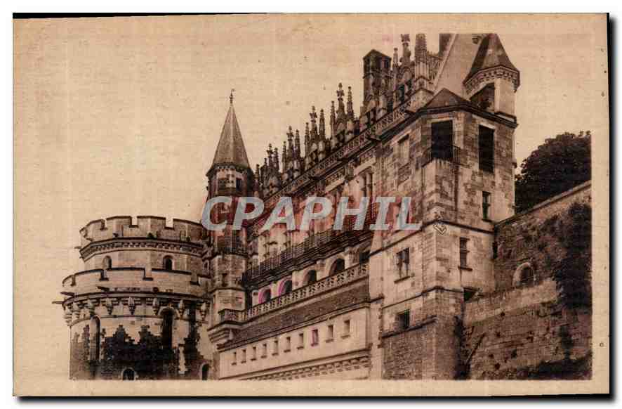 CPA Amboise Le Chateau La Tour Charles VIII et Balcon de fer forge ou furent pendus les conjures 