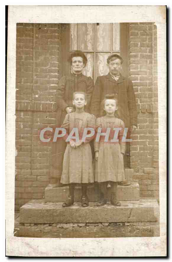 CARTE PHOTO Homme Femme Enfants