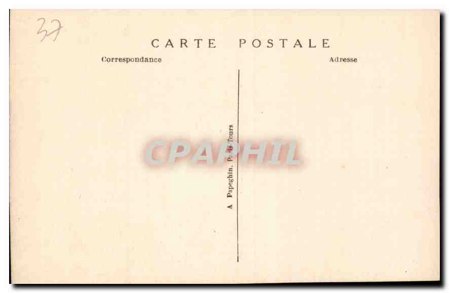 CPA Loches I et L Le Chateau Royal La Porte des Cordeliers et la Collegiale  — Rückseite