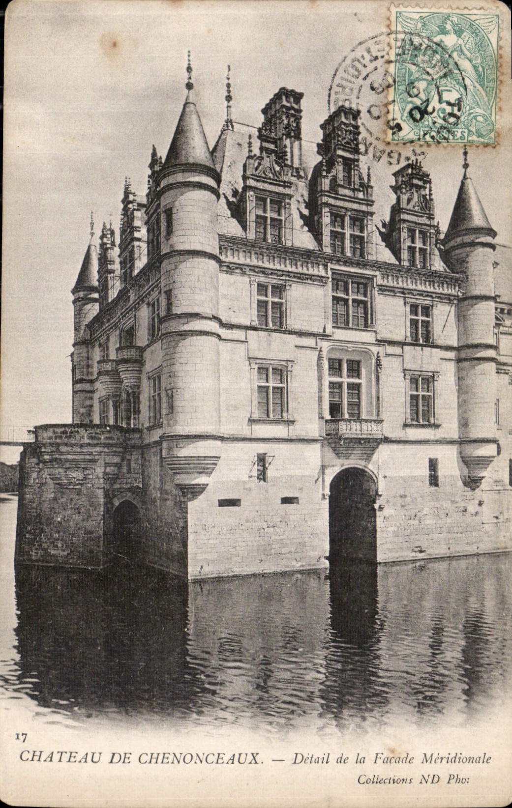 CPA Chateau de Chenonceaux Detail de la Facade Meridionale 