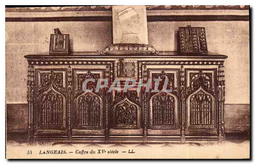 CPA Langeais Coffre du XV siecle 