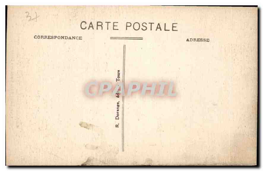 CPA Amboise I et L Le Chateau mon hist Cheminee de la Salle des Etats  — Rückseite