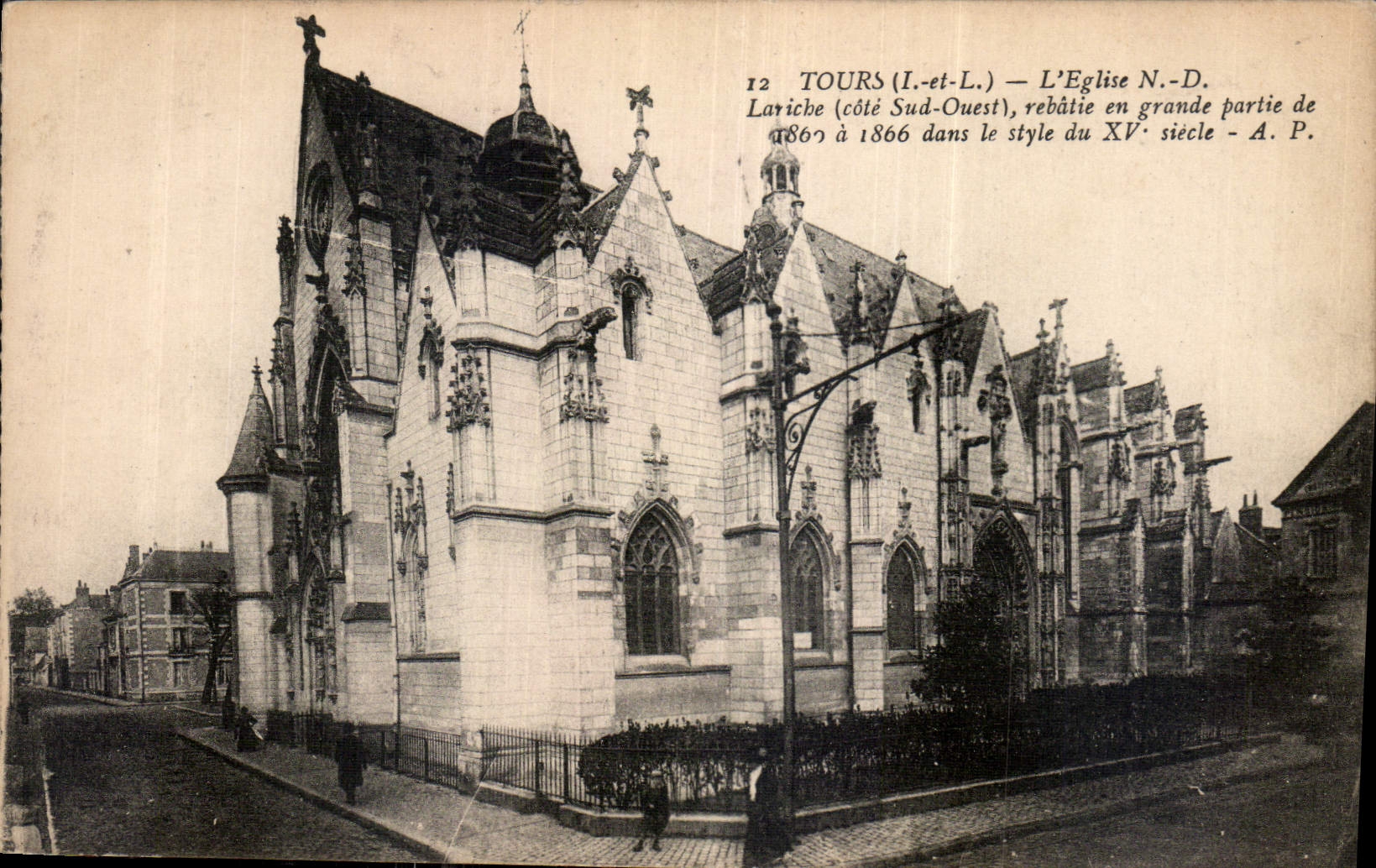 CPA Tours I et L L'Eglise N D Lariche cote Sud Ouest 