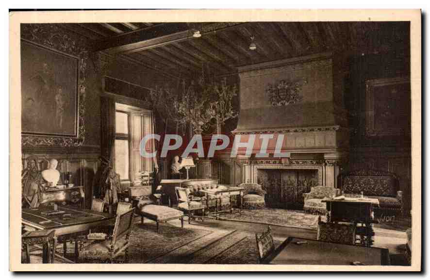 CPA La Douce France Chateaux de la Loire Chateau de Montresor I et L Le Grand Salon 