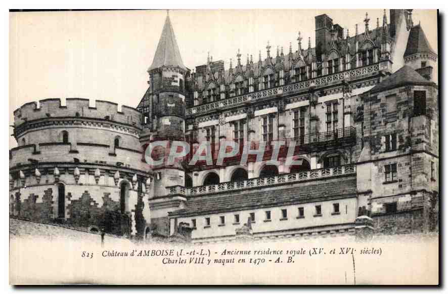CPA Chateau d'Amboise I et L Ancienne residence royale Charles VIII y naquit en 1470 
