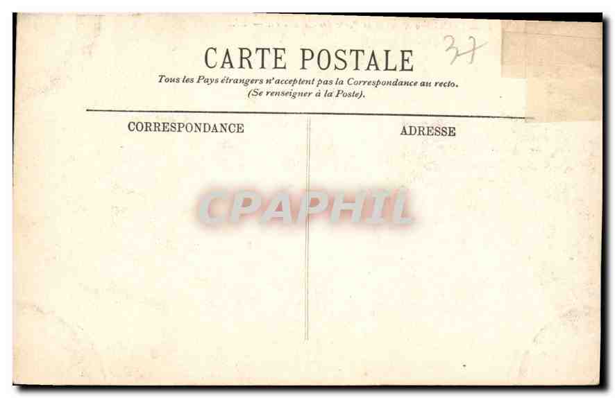 CPA Loches Le Chateau Royal et la Porte des Cordeliers  — Rückseite