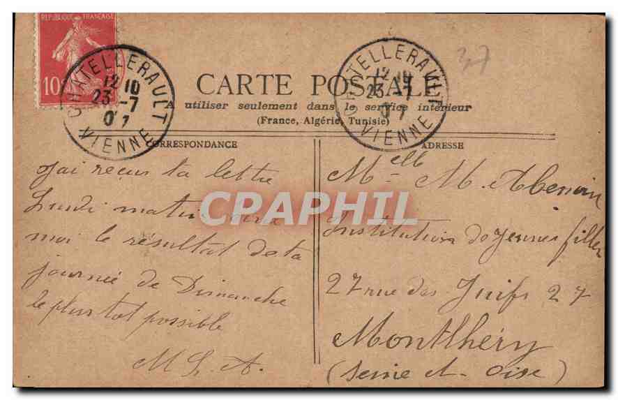 CPA La Chateau d'Usse  — Rückseite