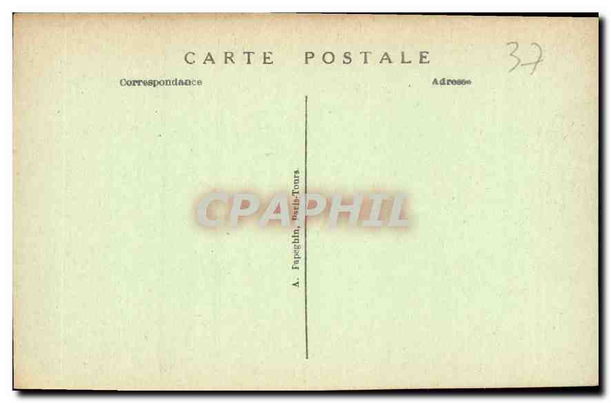 CPA Villandry I et L Le Chateau Avant Cours et ecuries  — Rückseite
