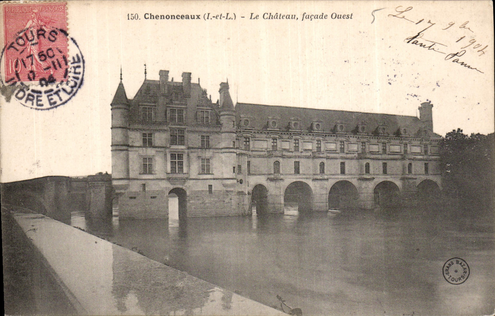 CPA Chenonceaux I et L Le Chateau facade Ouest 