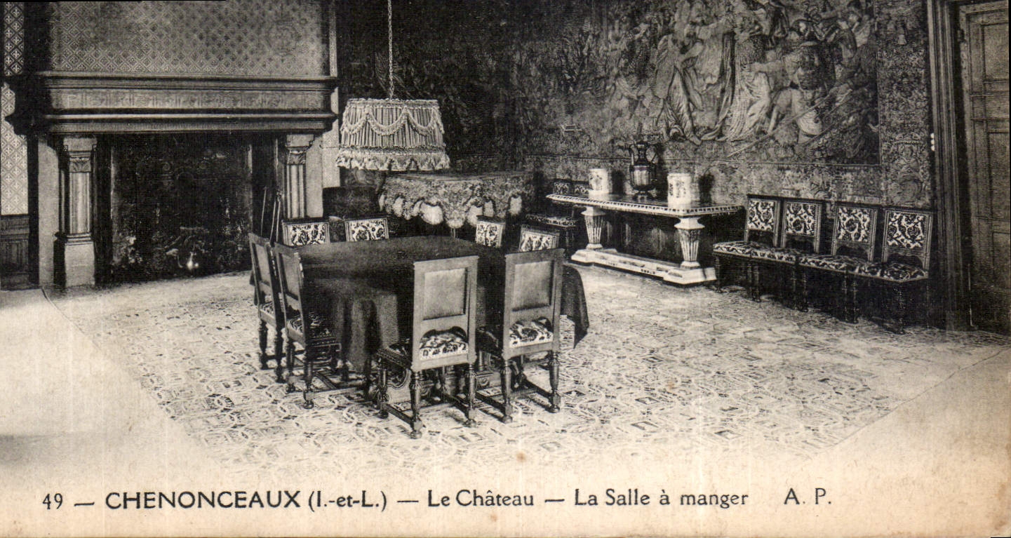 CPA Chenonceaux I et L Le Chateau La Salle a manger 