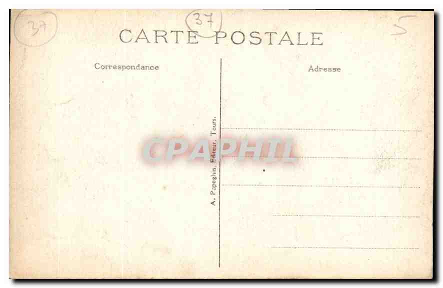 CPA Chenonceaux I et L Le Chateau La Salle a manger  — Rückseite