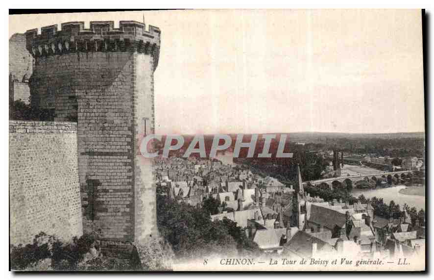 CPA Chinon La Tour de Boissy et Vue generale 