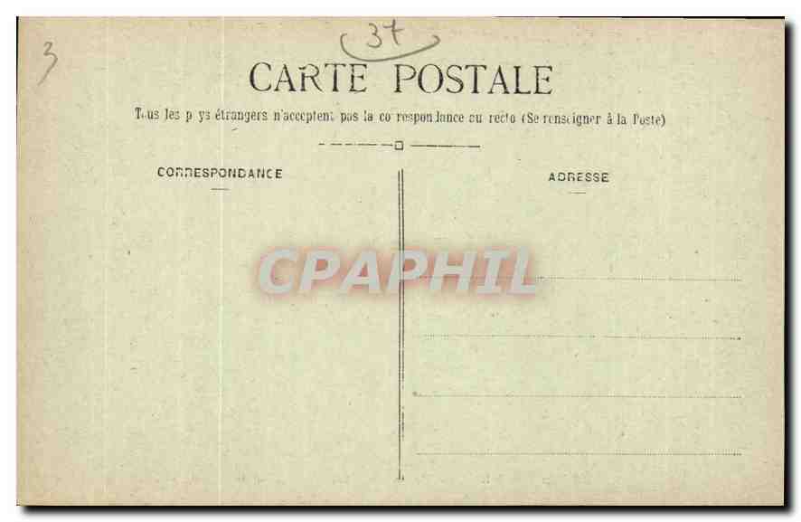 CPA Tours I & L Le Musee Chambre de Napoleon I  — Rückseite