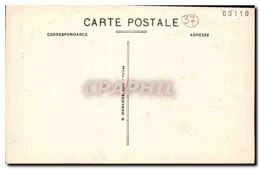 CPA Azay le Rideau I et L Le Chateau National Gabrielle d'Estrees et ses enfants Le Duc et le Cheval — Verso