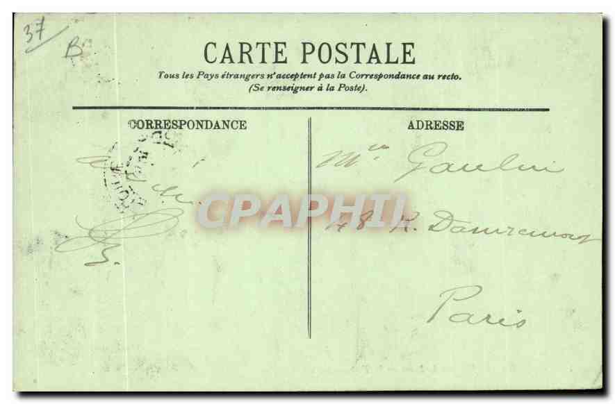 CPA Amboise Vue sur la Loire de la Terrasse du Chateau  — Rückseite