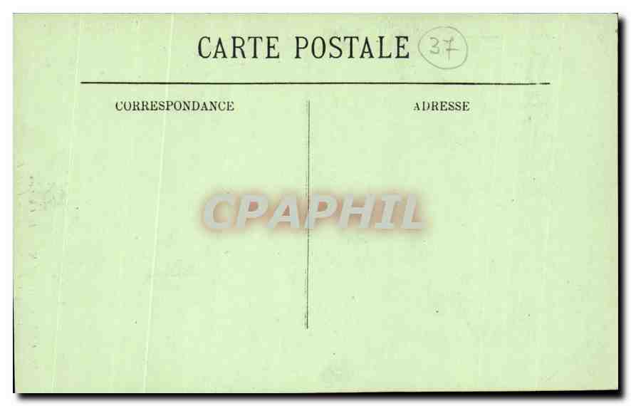 CPA Chenonceaux Le Chateau La Tour des Marques Porte Renaissance  — Rückseite
