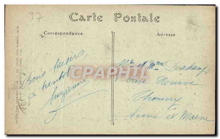 CPA Chateau d'Amboise Porte de la Chapelle  — Rückseite