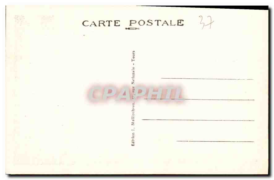 CPA Tours I et L L'Hotel de Ville  — Rückseite