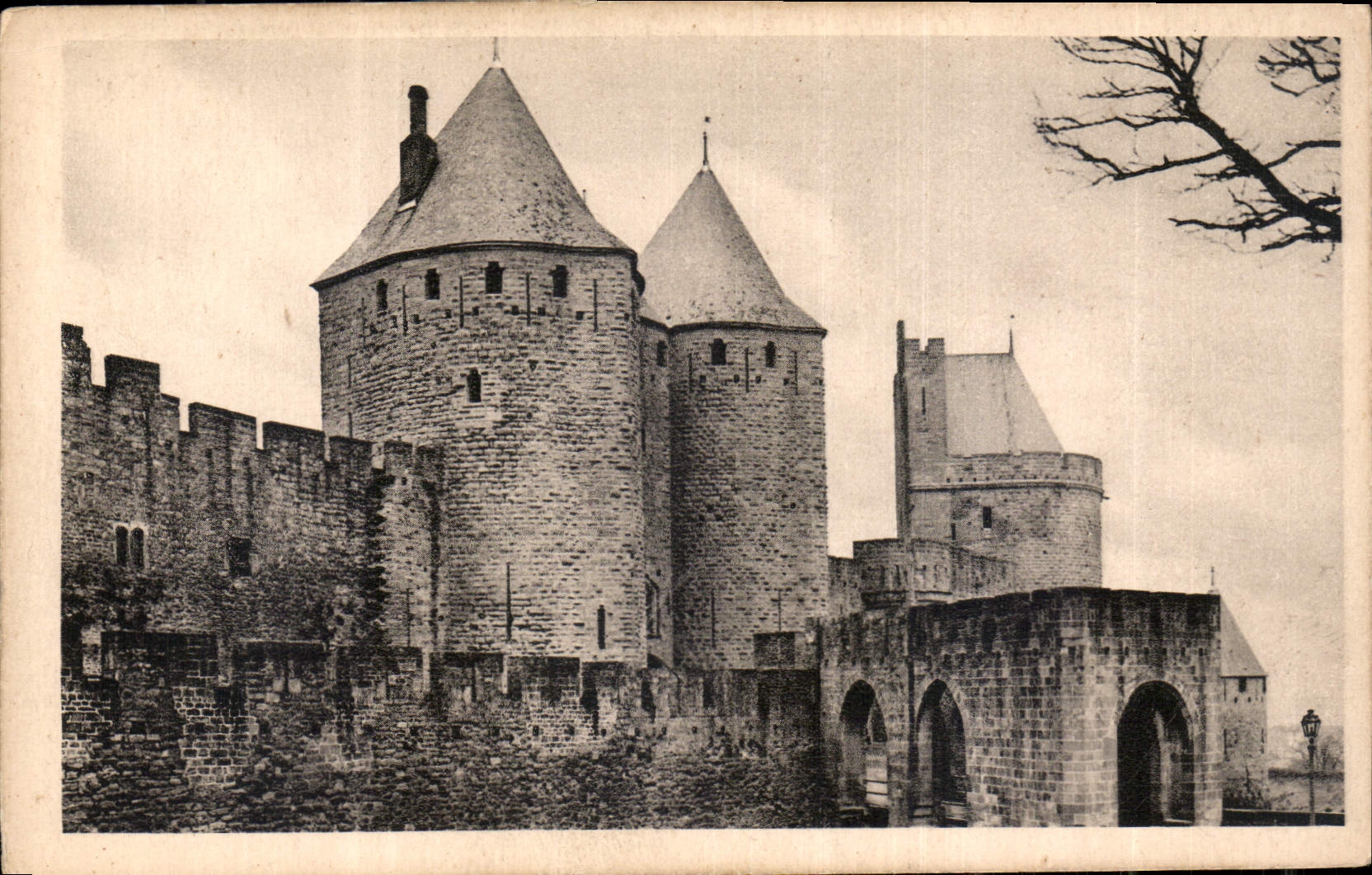CPA Cite de Carcassonne Porte narbonnaise 