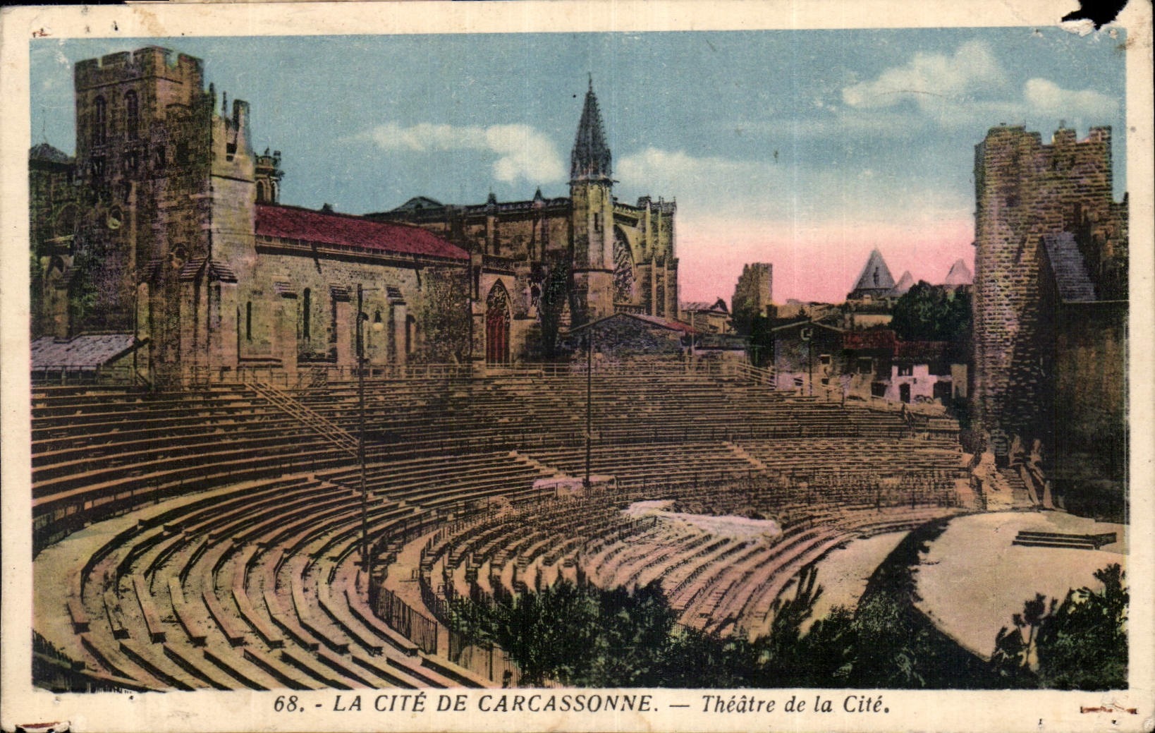 CPA La Cite de Carcassonne Theatre de la Cite 