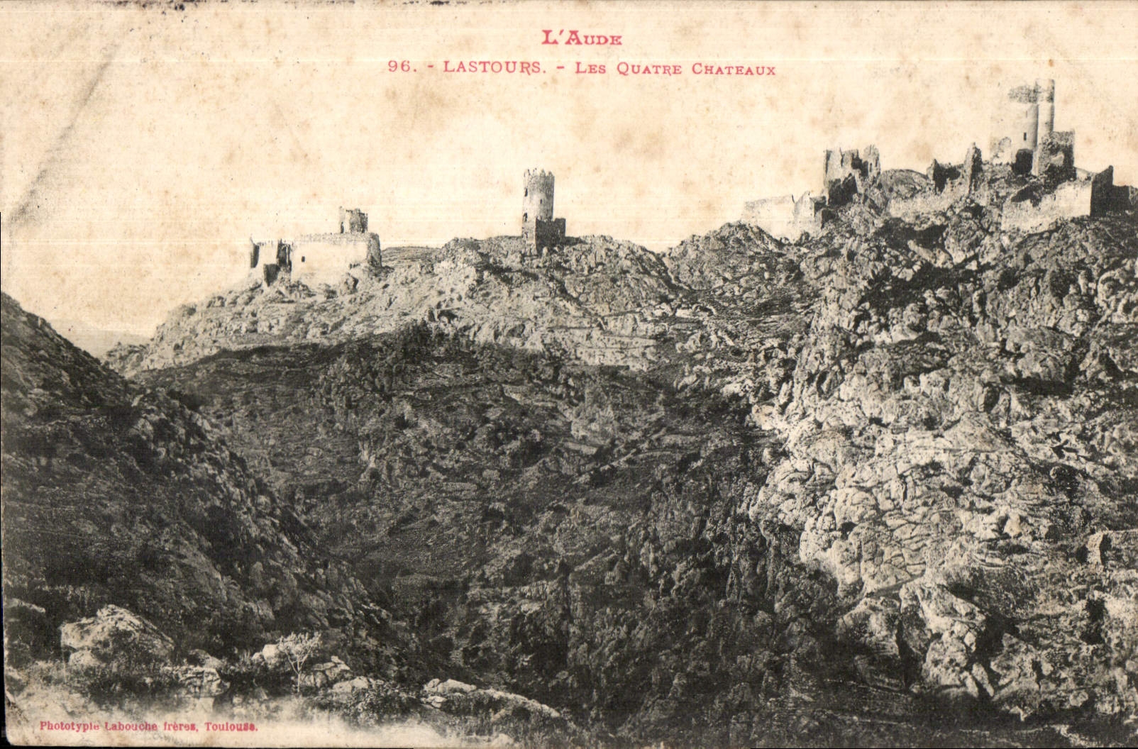 CPA L'Aude Lastours Les Quatre Chateaux 