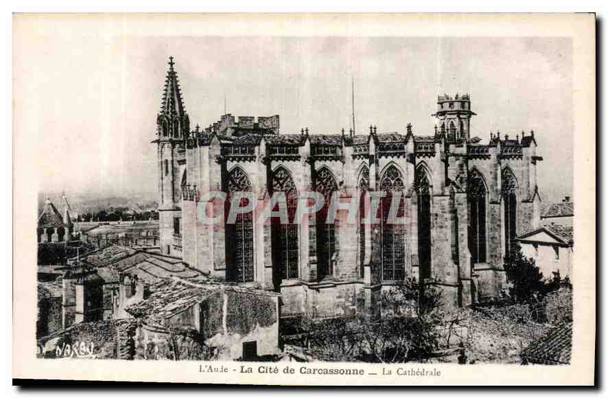 CPA L'Aude La Cite de Carcassonne La Cathedrale 