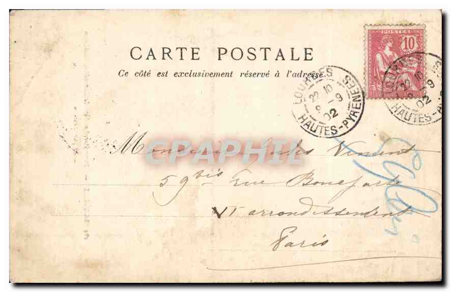 CPA Lourdes Portrait authentique de Bernadette Soubirous  — Verso