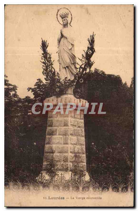 CPA Lourdes La Vierge couronnee 