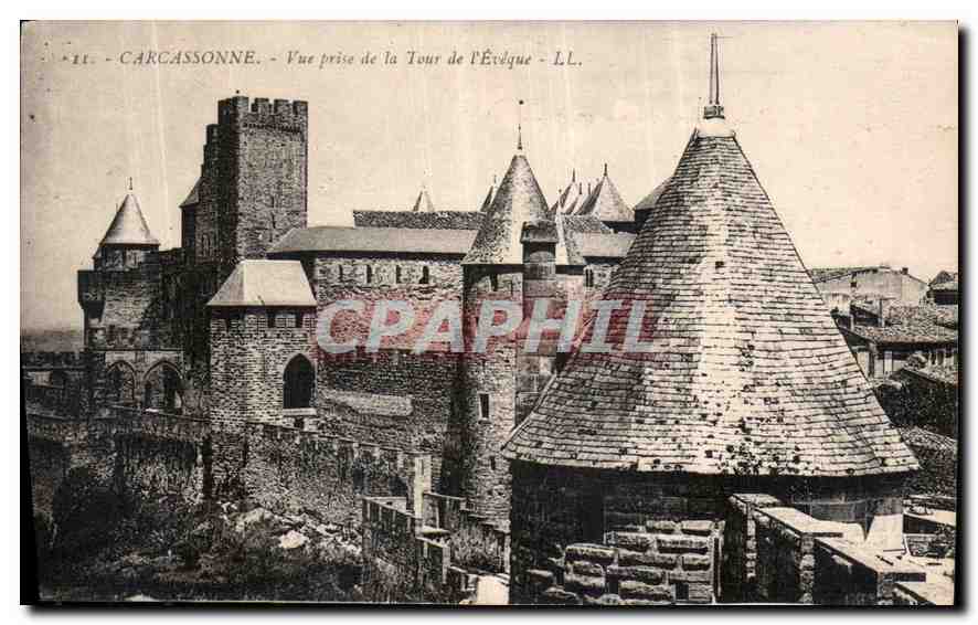 CPA Carcassonne Vue prise de la Tour de l'Eveque 