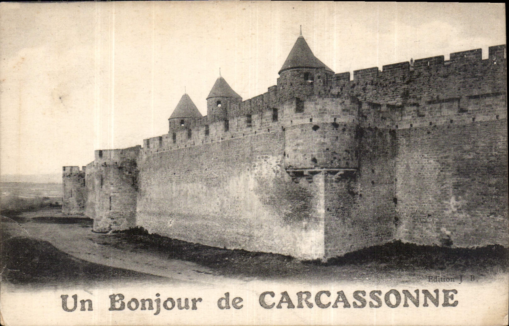 CPA Un Bonjour de Carcassonne 