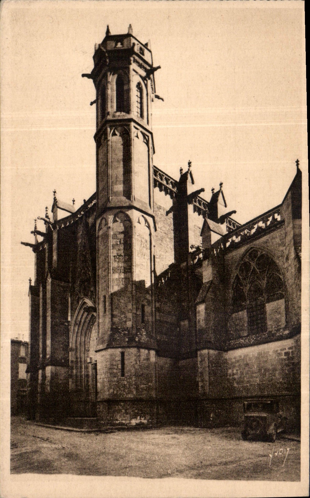 CPA Carcassonne Aude La Cite Basilique St Nazaire Entree 