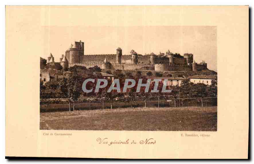 CPA Cite de Carcassonne Vue generale du Nord 