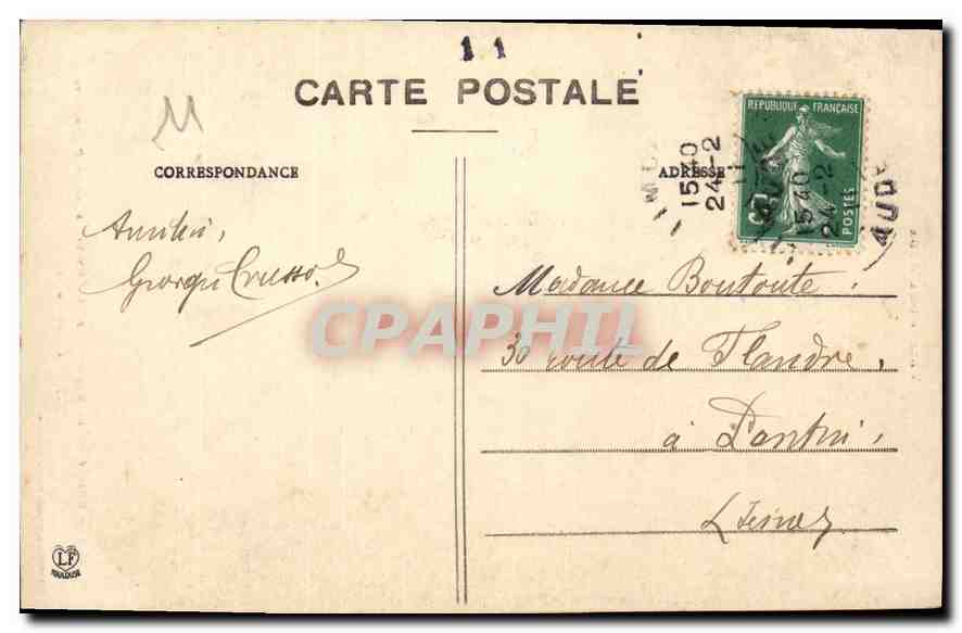CPA Vallee de l'Aude Defile de la Route et de la Riviere dans la Pierre Lys  — Rückseite