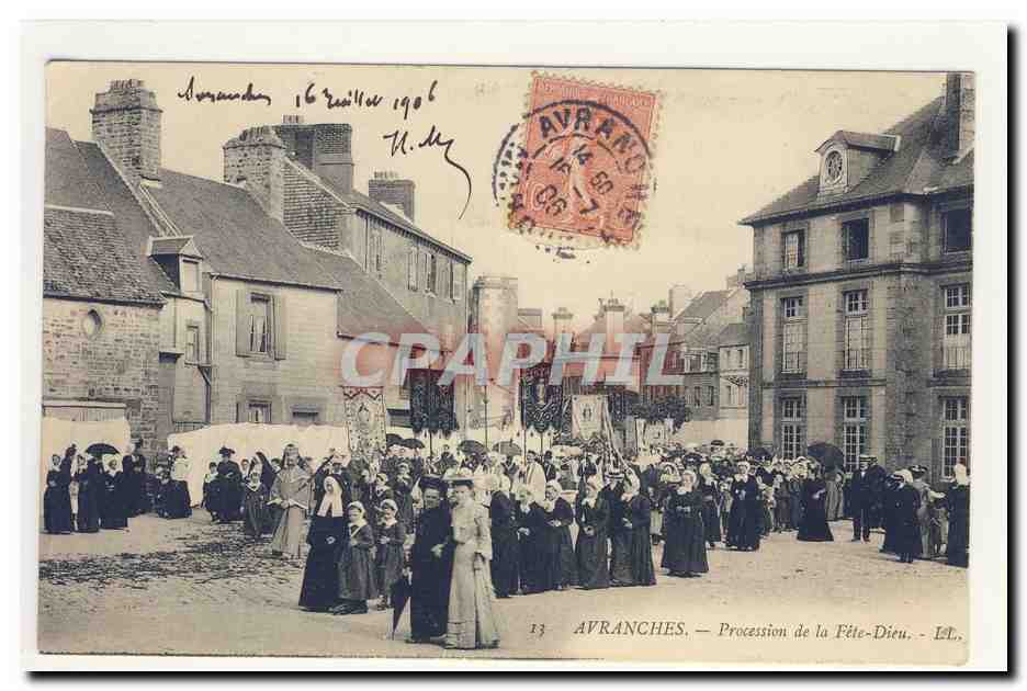 Avranches — Procession de la Fête-Dieu — LL, n°13