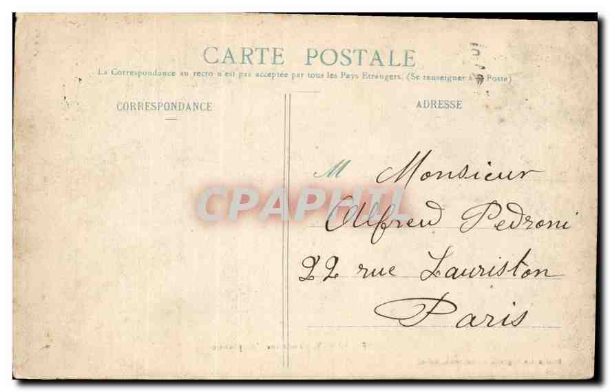 CPA Nancy Fontaine d'Amphitrite  — Rückseite